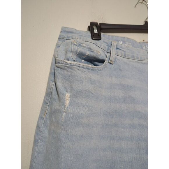 NWT a.n.a Womens Boyfriend Jeans Blue Dark Wash Mid Rise Stretch Relaxed Size 18 - Picture 3 of 9